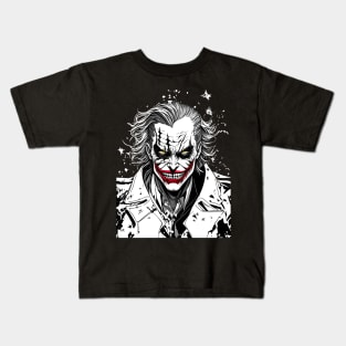 Mirthful Madness: A Joker Sketch Kids T-Shirt